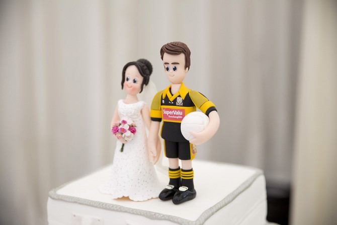 football groom wedding cake topper jersey